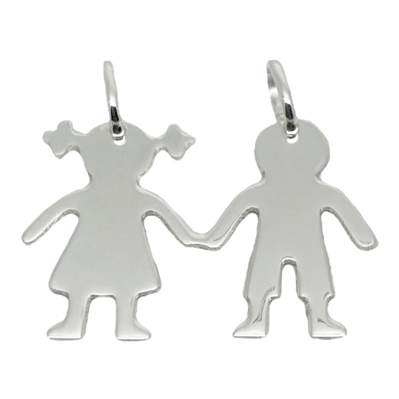 Dije plano pareja niños Plata Italiana 925 - Metalli - Default Title - Perfumisimo